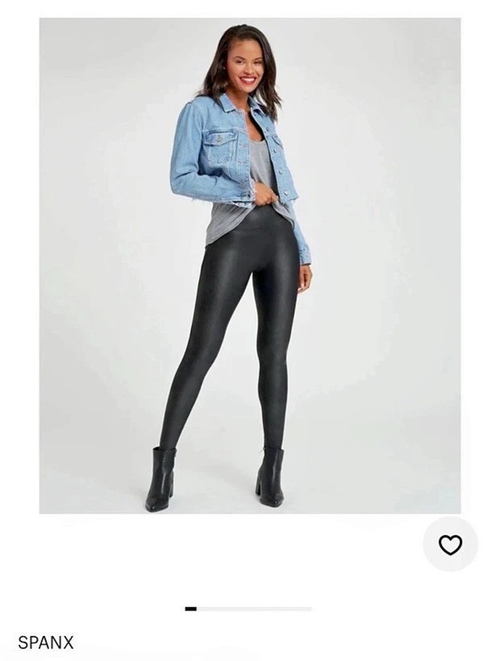 SPANX Faux Leather Leggings Black